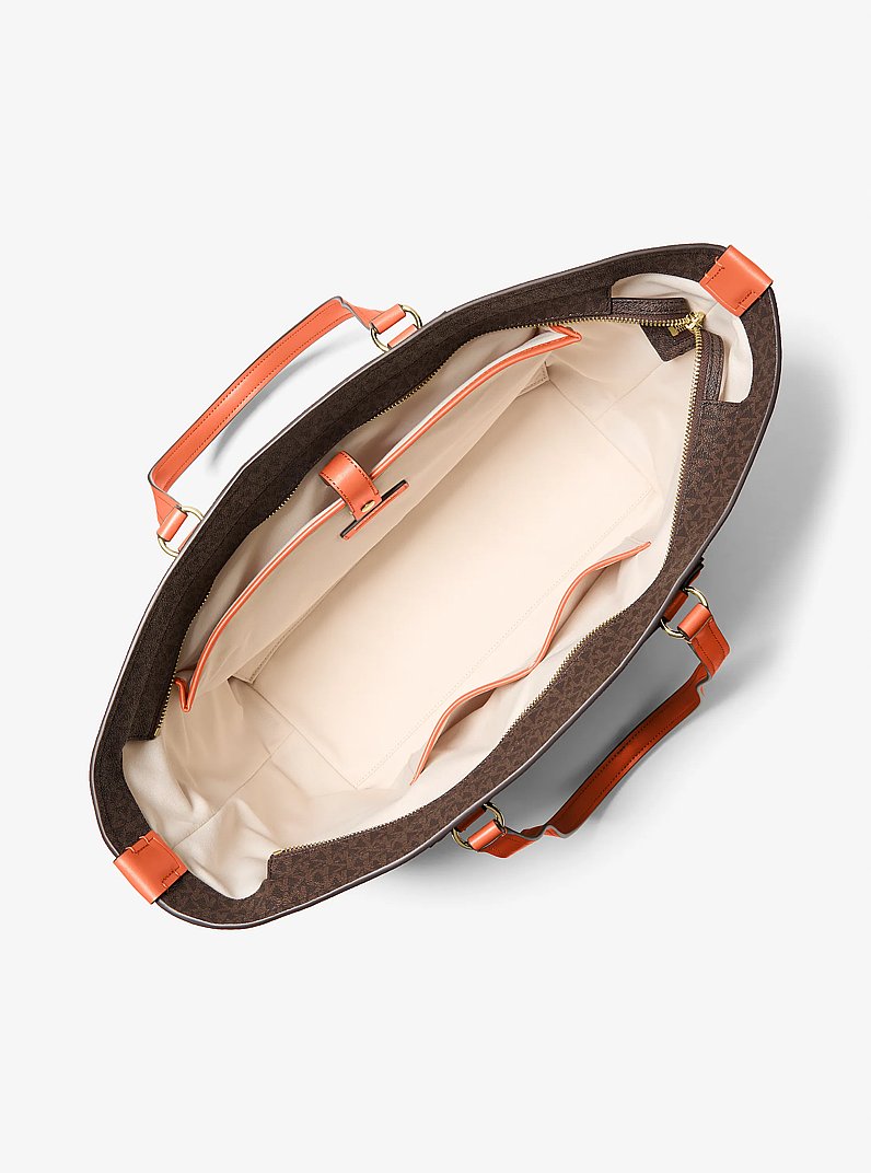 Borsa tote Jet Set Travel extra-large con stampa logo in MIMOSA | Michael Kors