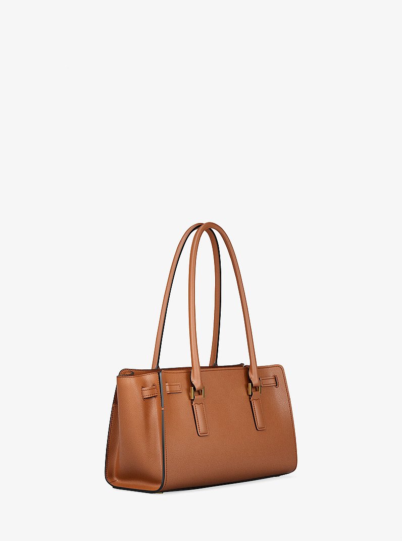 Henkeltasche Hamilton Moderne Small aus Leder mit Nieten in LUGGAGE | Michael Kors