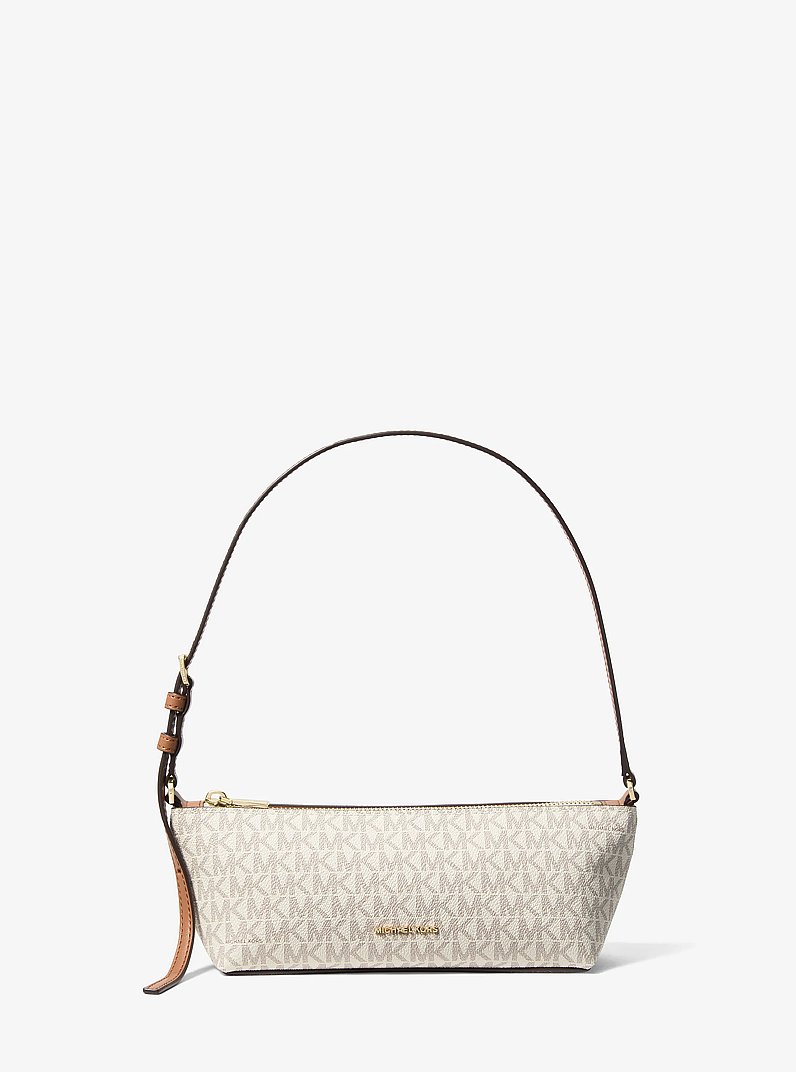 Pochette Laila piccola con stampa logo in VANIGLIA/GHIANDA | Michael Kors