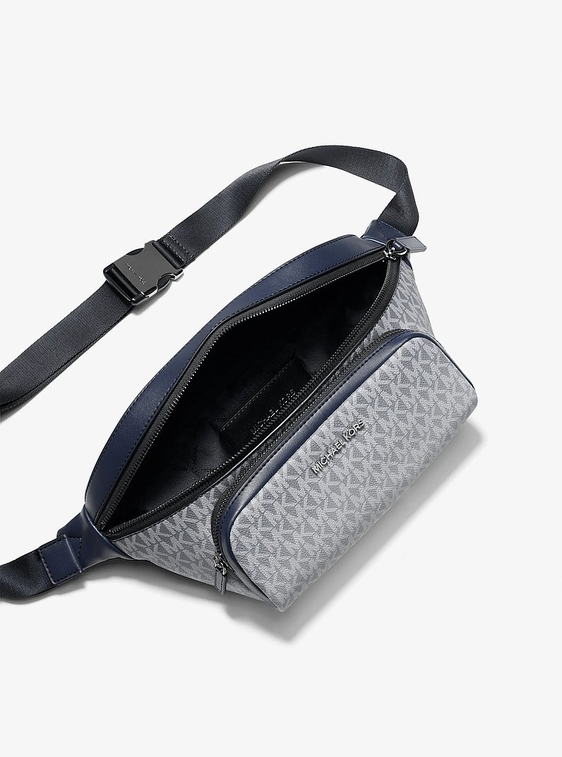 Cooper Small Ombr&eacute; Signature Logo Sling Pack in NAVY | Michael Kors