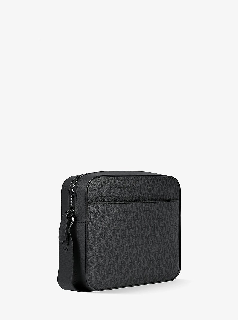 Sac &agrave; bandouli&egrave;re Jet Set &agrave; logo Signature in NOIR | Michael Kors