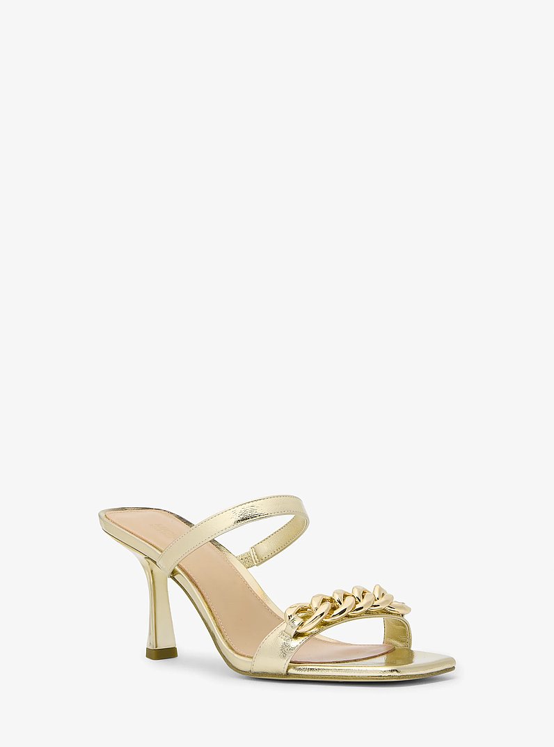 Amali Embellished Metallic Sandal in PALE GOLD | Michael Kors