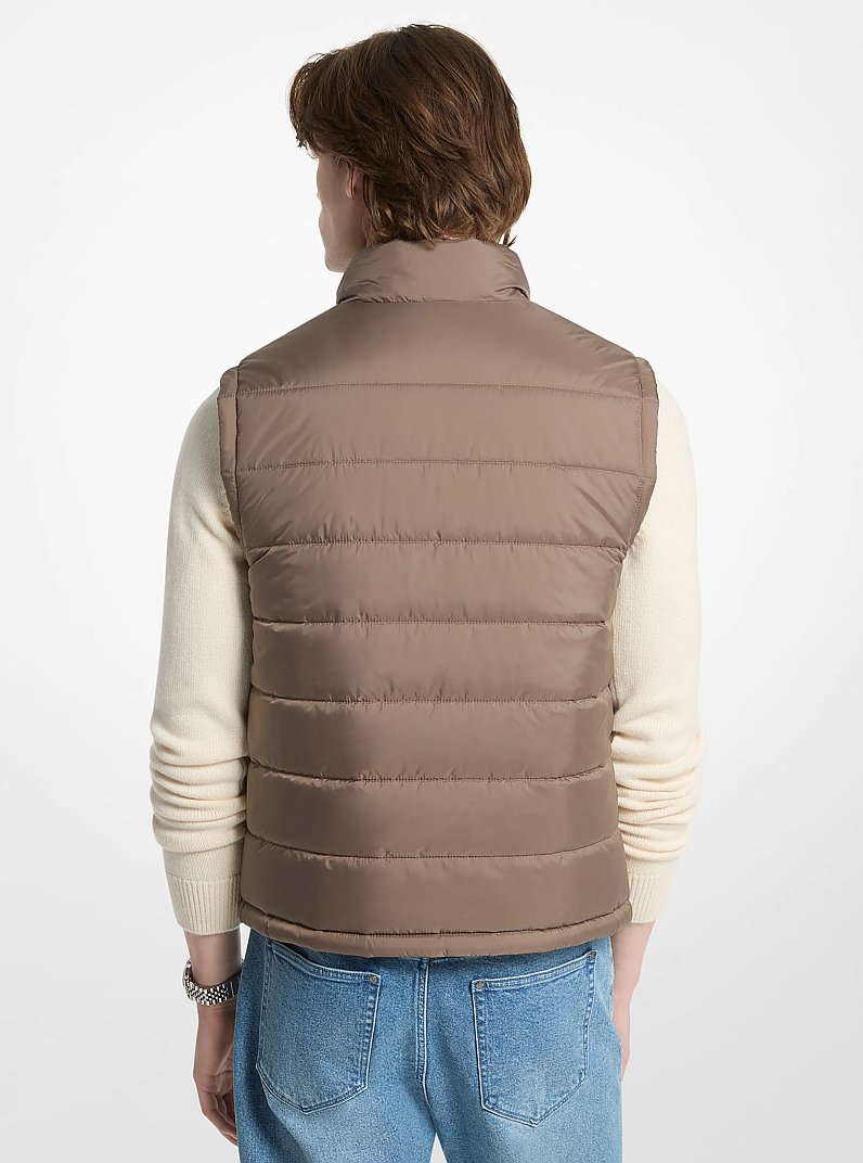 Signature Logo Reversible Vest in MUSHROOM | Michael Kors