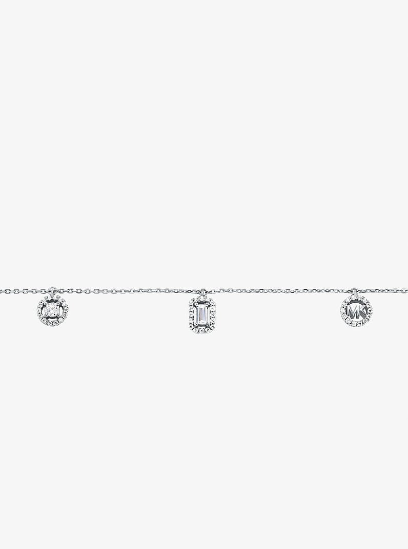 Collar con colgantes mixtos con incrustaciones en plata de ley chapado en metal precioso in PLATEADO | Michael Kors