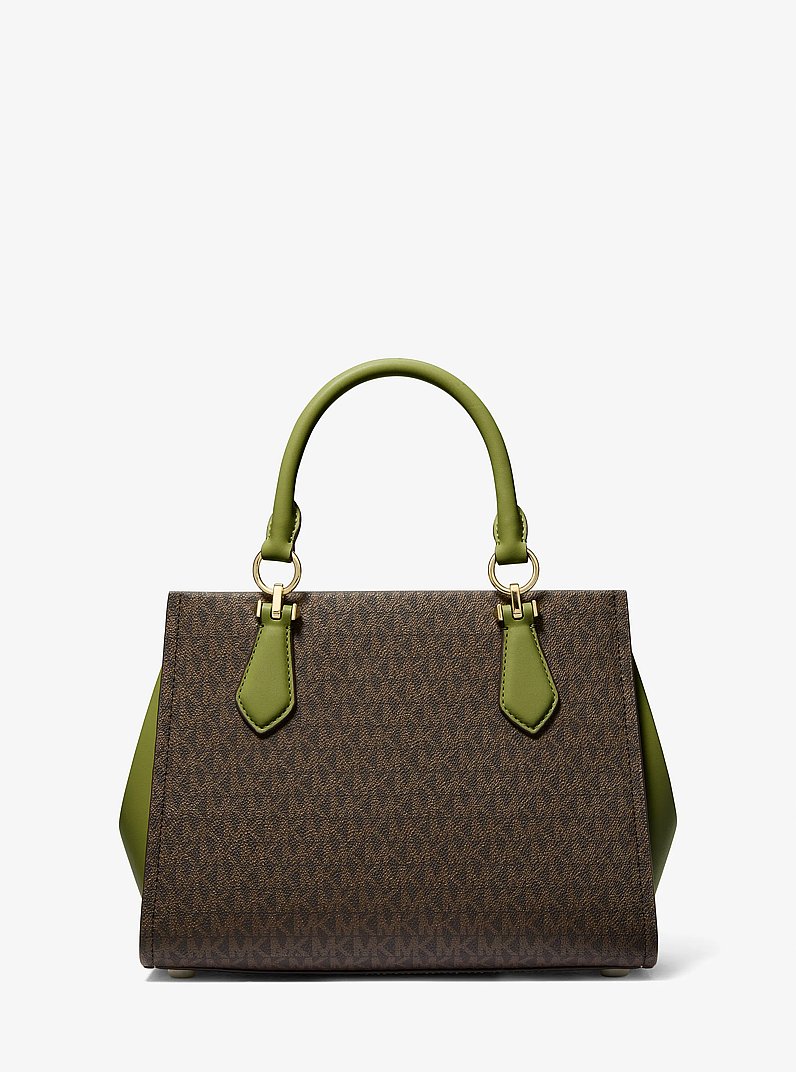 Marilyn Medium Logo Stripe Satchel