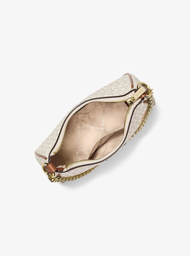 Jet Set Signature Logo Convertible Crossbody Bag in VANILLA | Michael Kors