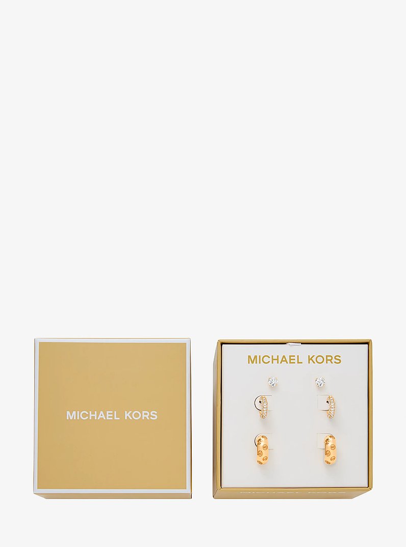 3-Piece Earrings Gift Set in GOLD | Michael Kors
