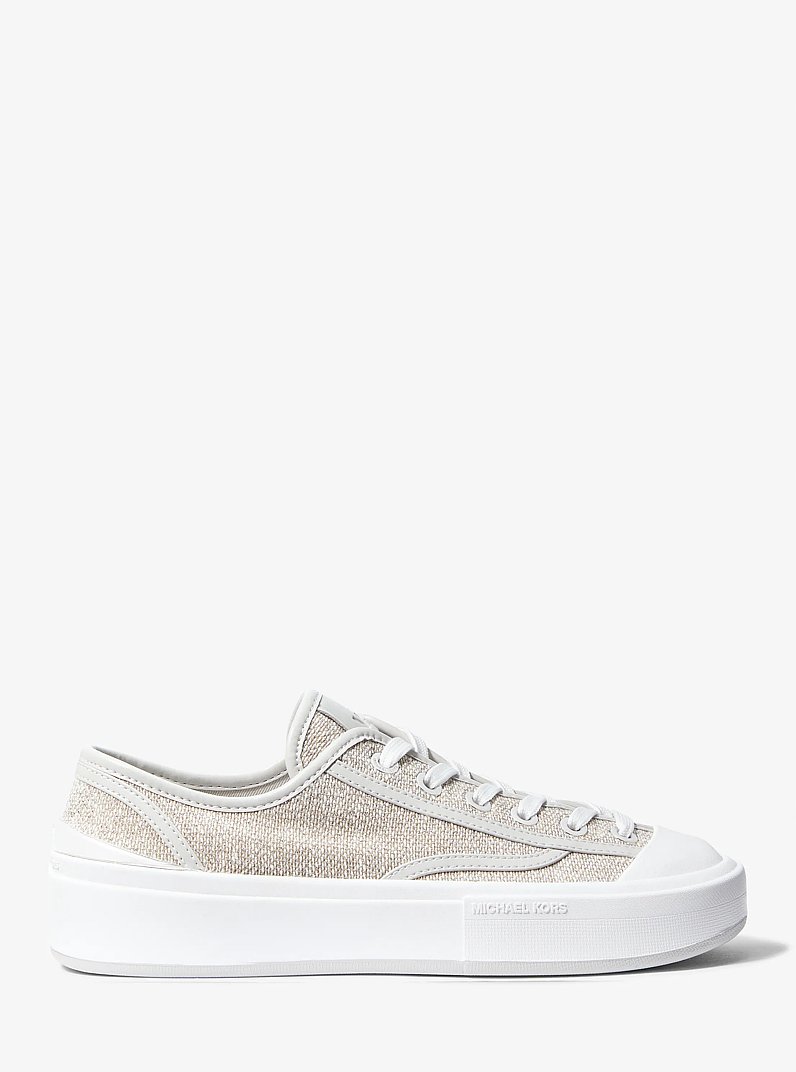 Jude Cotton Blend Sneaker in SILVER | Michael Kors
