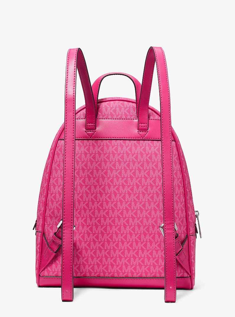 Rhea Medium Signature Logo Backpack in DRAGONFRUIT - Sale