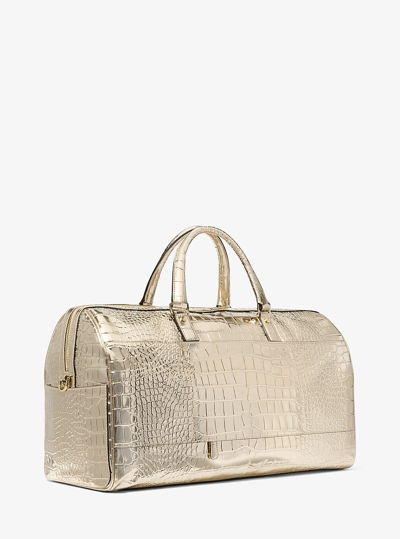【MICHAEL KORS】CARRYAL EMBOSS ED★ Michael Kors Medium Carryall Jet Set Travel Admiral Tote Bag for
