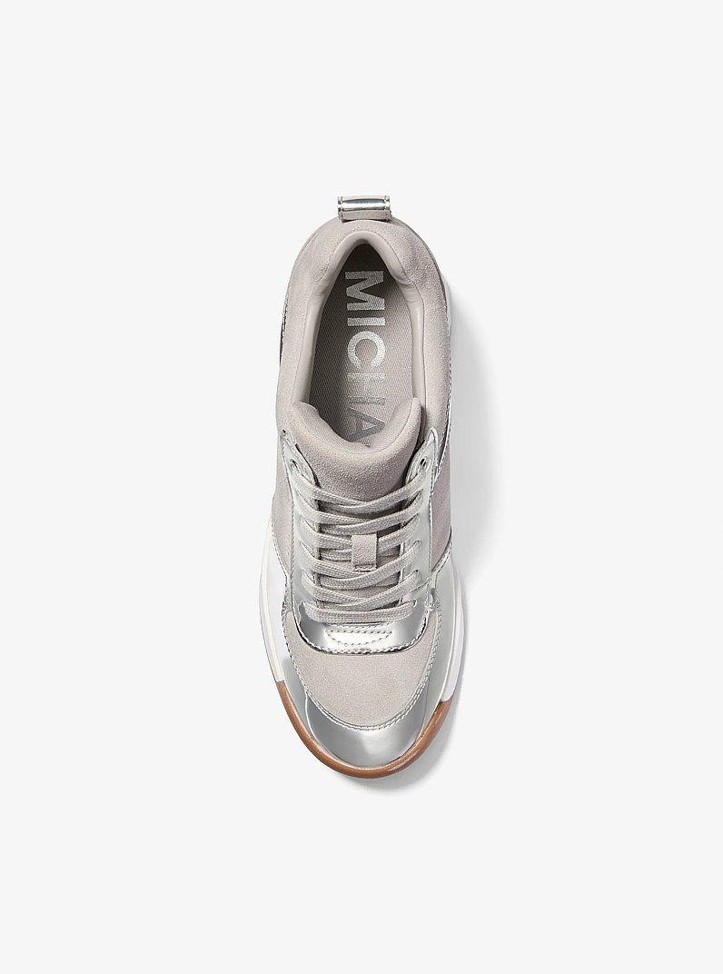 Nikko S2 Metallic Wedge Trainer in SILVER | Michael Kors
