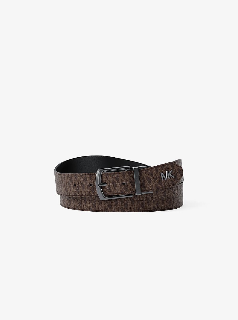 Ceinture r&eacute;versible in BRUN/NOIR | Michael Kors