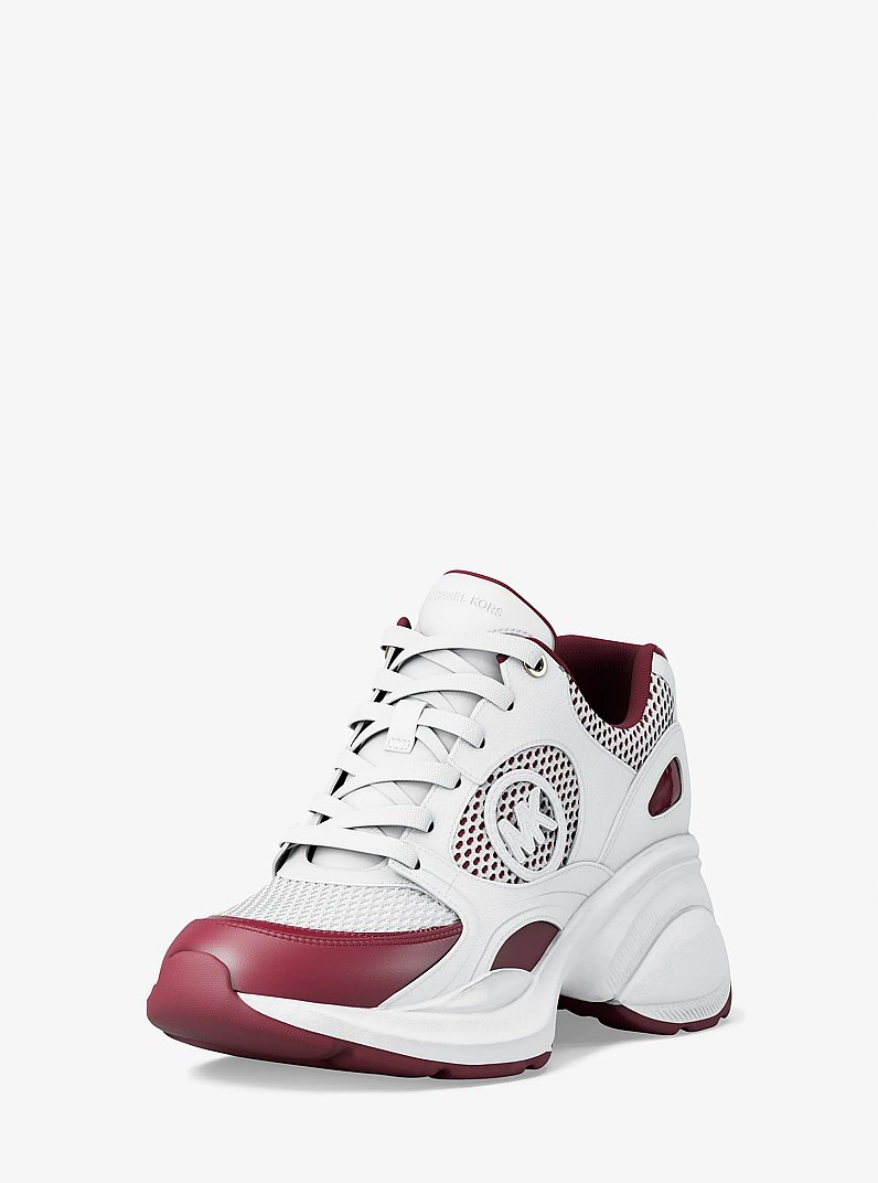 Zuma Leather and Mesh Trainer in MULBERRY | Michael Kors