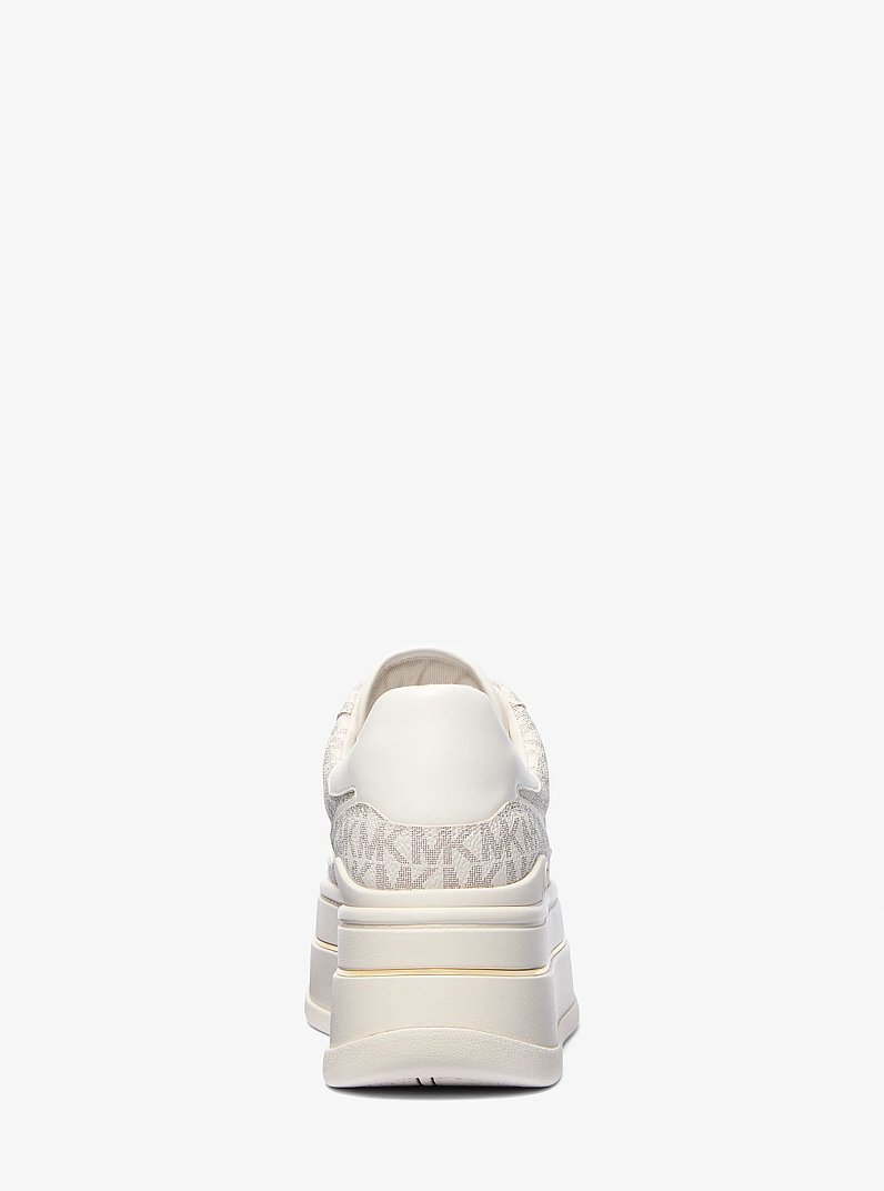 Hayes Signature Logo Platform Sneaker in VANILLA | Michael Kors