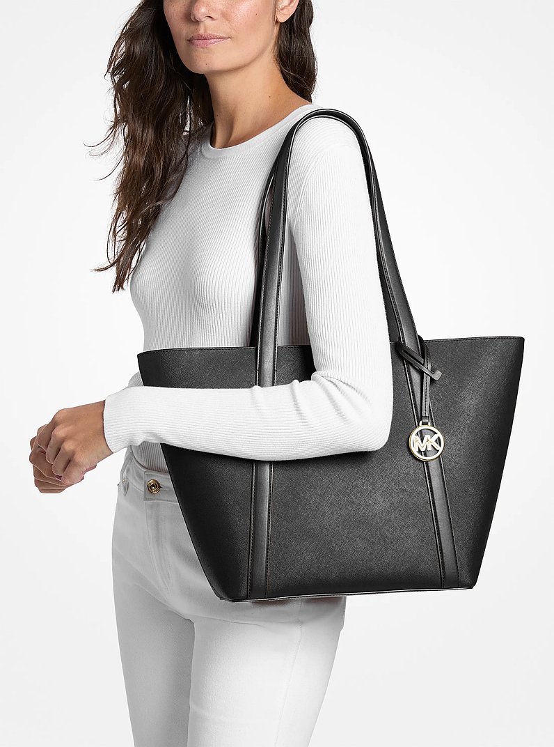 Shopper Pratt Large aus Saffianleder in SCHWARZ | Michael Kors