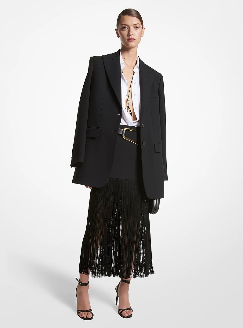 Camisa Hansen de charmeuse in BLANCO INTENSO | Michael Kors