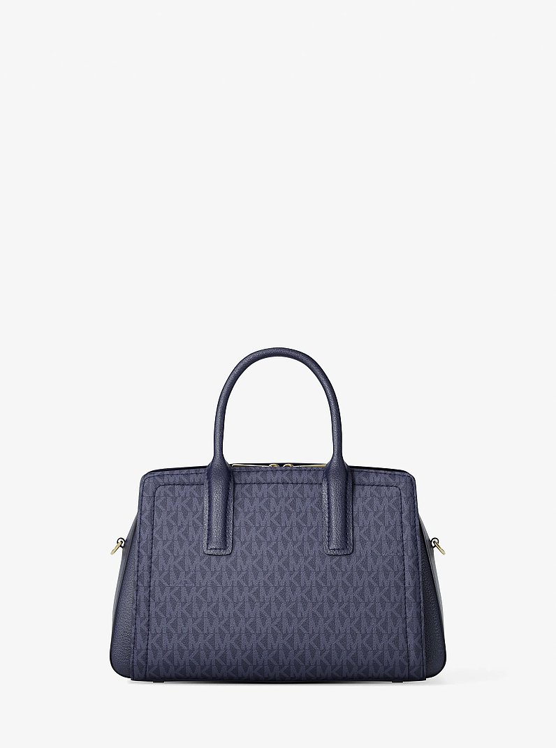 Bolso satchel Laila peque&ntilde;o con logotipo in VESTIDO AZUL | Michael Kors