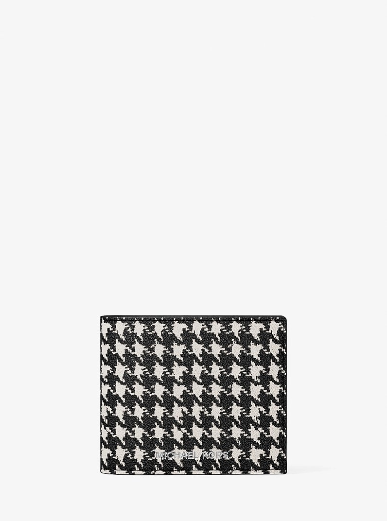 Billetera plegable Cooper con estampado de pata de gallo in NEGRO COMBINADO | Michael Kors