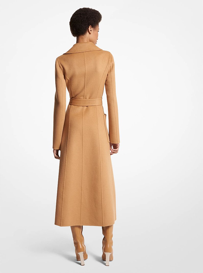 Jennifer Cashgora Melton Trench Coat in CAMEL | Michael Kors