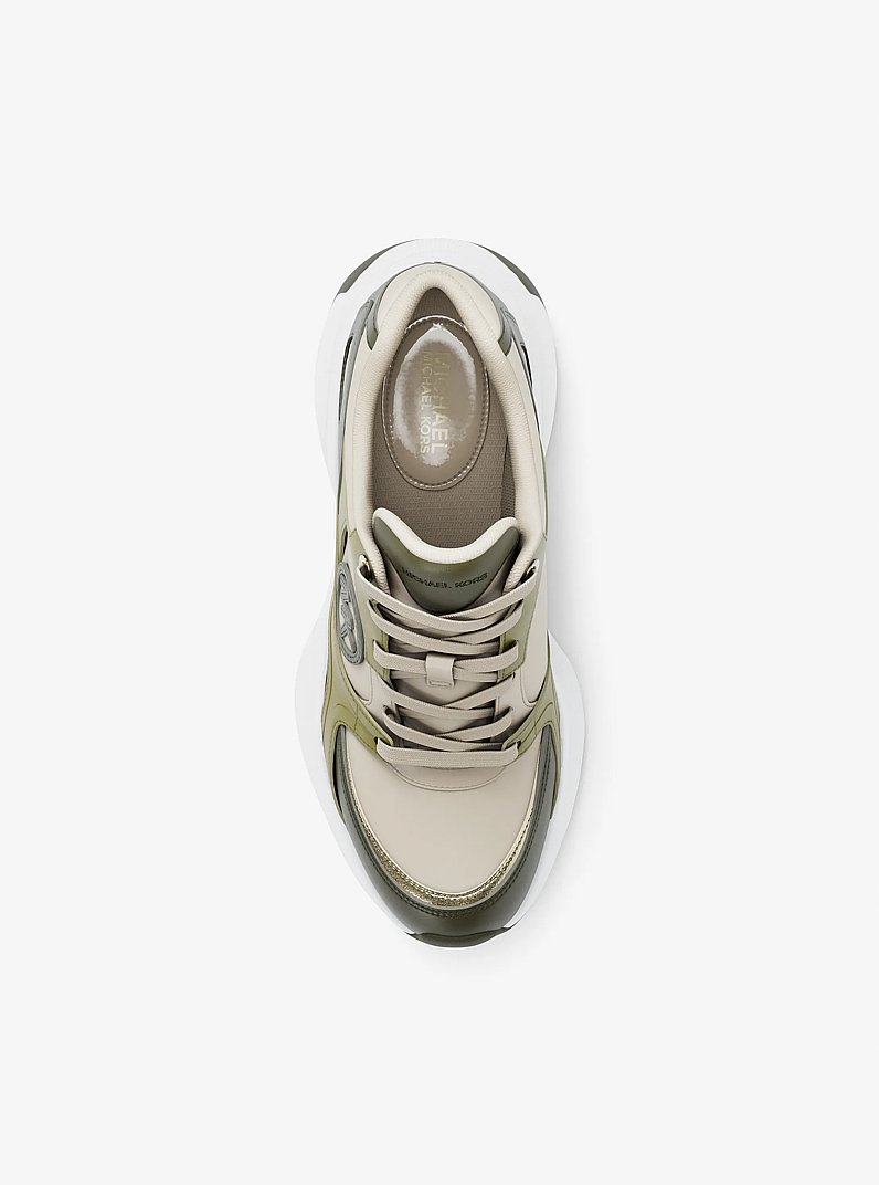 Zuma Leather Trainer in APPLE MULTI | Michael Kors
