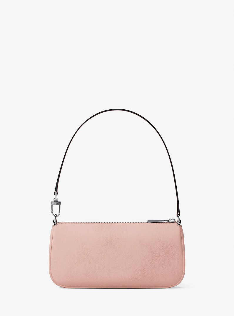 Bolso pochette Zoe peque&ntilde;o convertible de piel nobuk in ROSA AHUMADO | Michael Kors