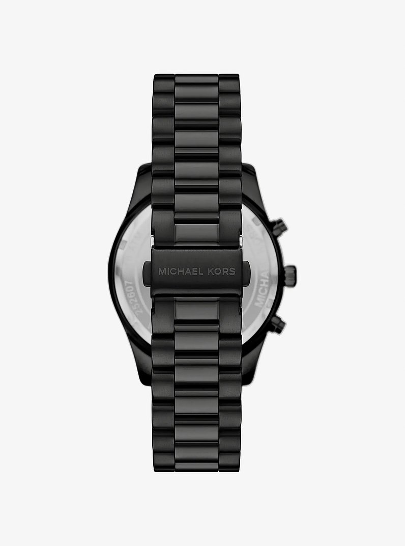 Oversized Lexington Black-Tone Watch in BLACK | Michael Kors