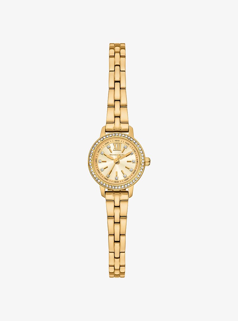 Reloj Melissa micro en tono dorado con pav&eacute; in DORADO | Michael Kors