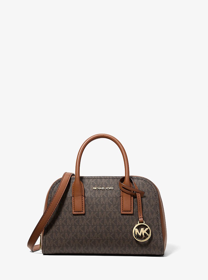 Ashton Small Signature Logo Messenger Bag in BRUN | Michael Kors