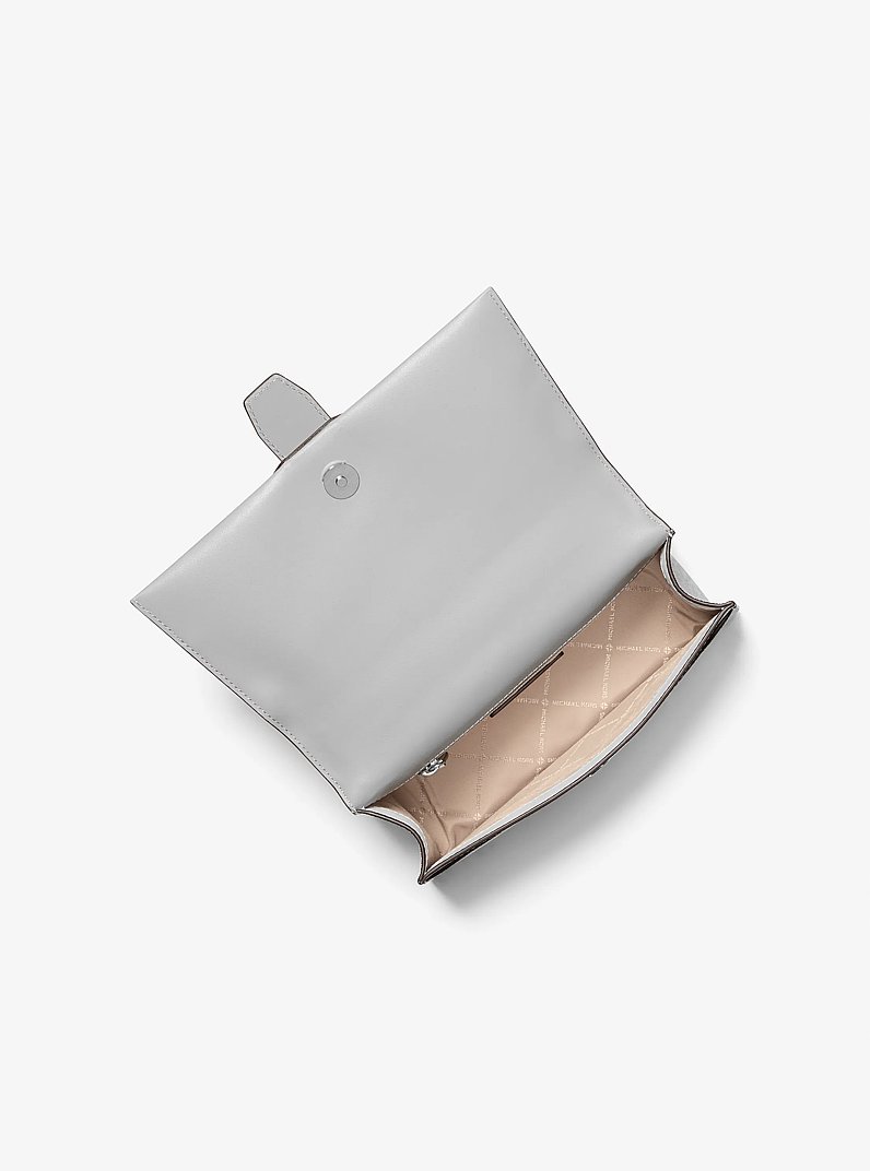 Greenwich Medium Color-Block and Signature Logo Satchel in OPTIC WHITE | Michael Kors