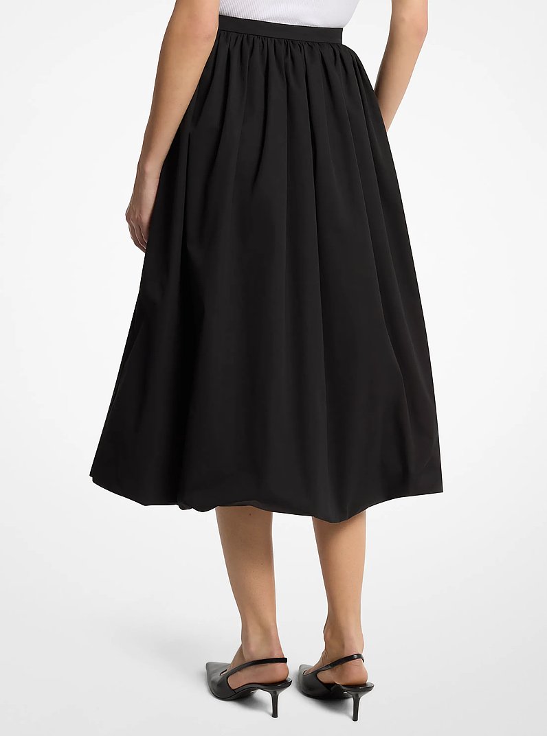 Falda globo de popelina de algod&oacute;n in NEGRO | Michael Kors