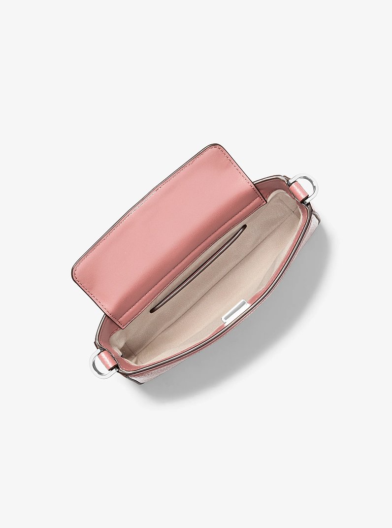 Bryant Small Pebbled Leather Convertible Pochette in ROSE | Michael Kors