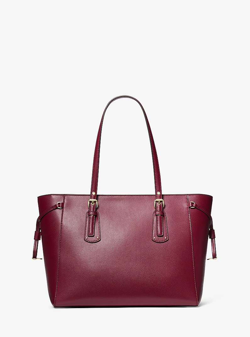 Voyager Medium Crossgrain Leather Tote Bag