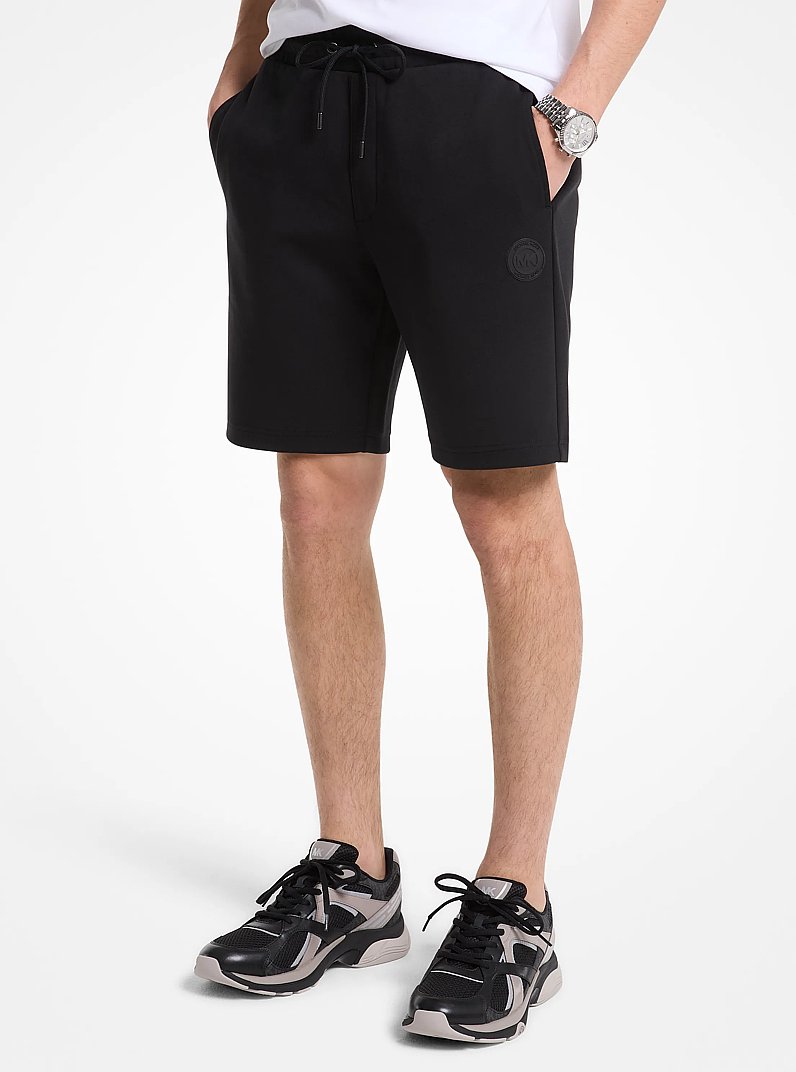 Cotton Blend Shorts in BLACK | Michael Kors