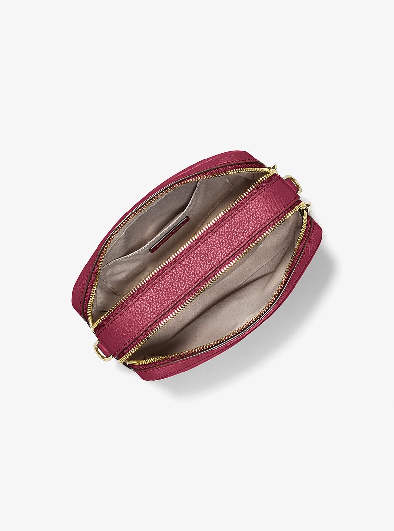 Bryant Medium Pebbled Leather Camera Crossbody Bag in MULBERRY | Michael Kors