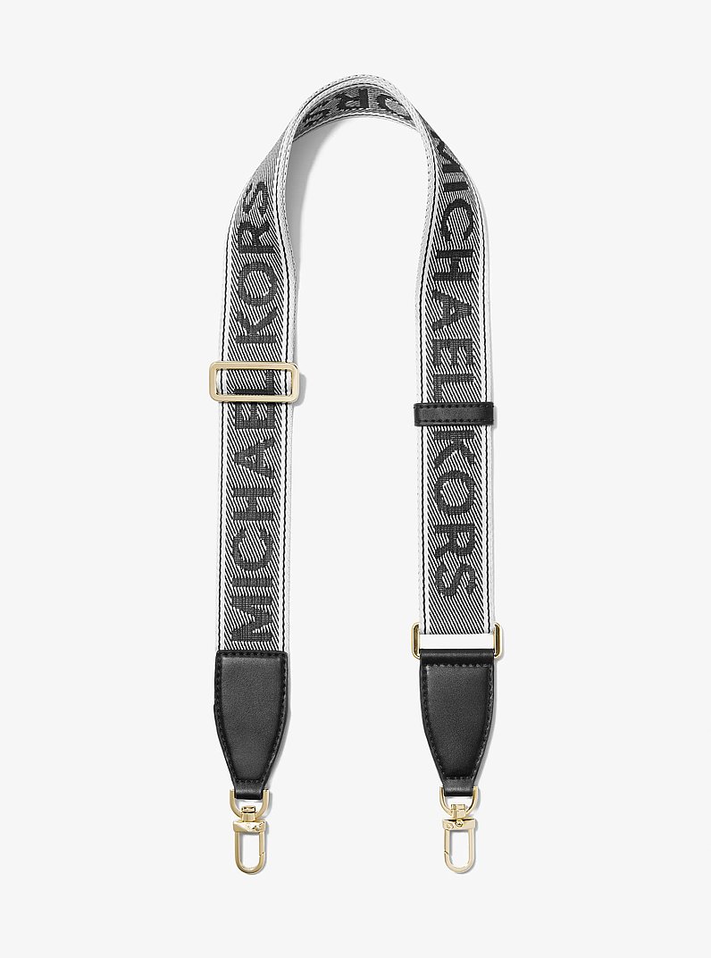 Logo Jacquard Bag Strap in BLACK | Michael Kors
