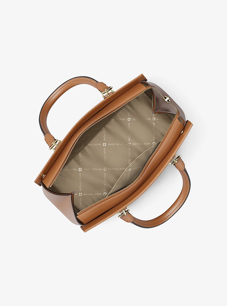 Bolso satchel Marilyn mediano en piel Saffiano in LUGGAGE | Michael Kors