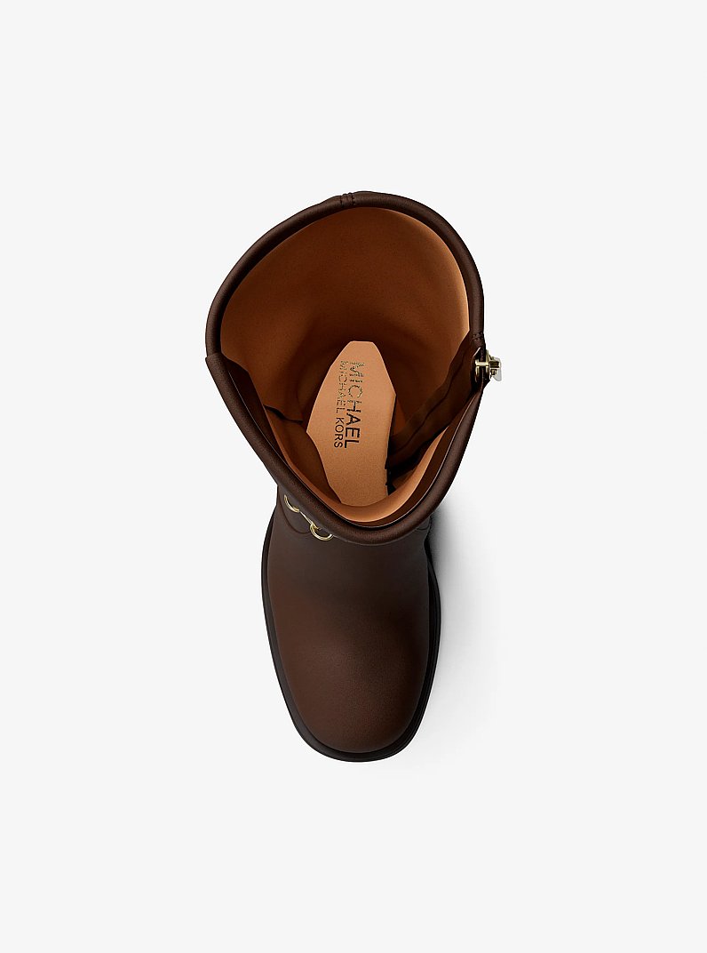 Kacey Polyester Microsuede Boot in NUTMEG | Michael Kors