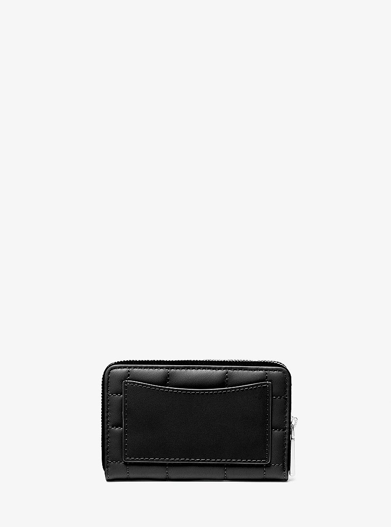 Small Quilted Leather Wallet in BLACK | Michael Kors