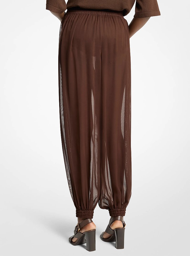 Silk Voile Sarouel Pants in ESPRESSO | Michael Kors