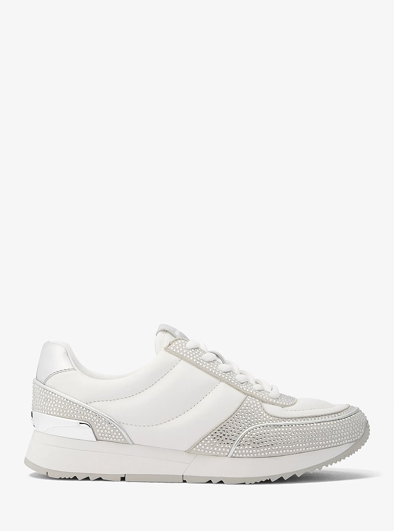 Zapatilla Andi de cuero acolchado con adornos met&aacute;licos in ALUMINIO MULTICOLOR | Michael Kors
