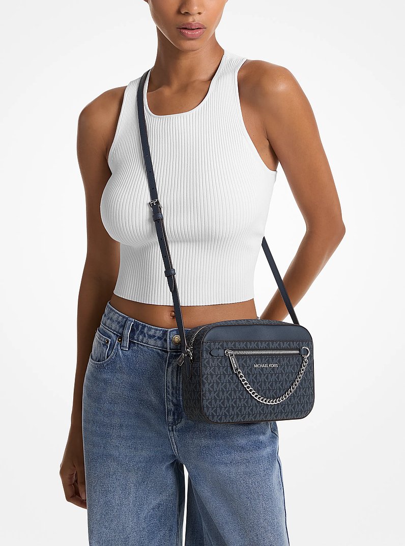 Jet Set Large Logo Crossbody Bag in ADMIRAL | Michael Kors