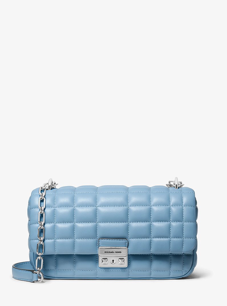 Borsa a spalla Tribeca grande in pelle trapuntata in CHAMBRAY | Michael Kors