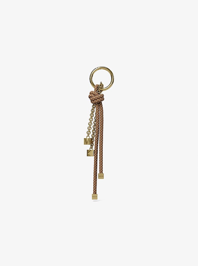 Taschenanh&auml;nger im Goldton mit gesprenkelten B&auml;ndern in [3740] | Michael Kors