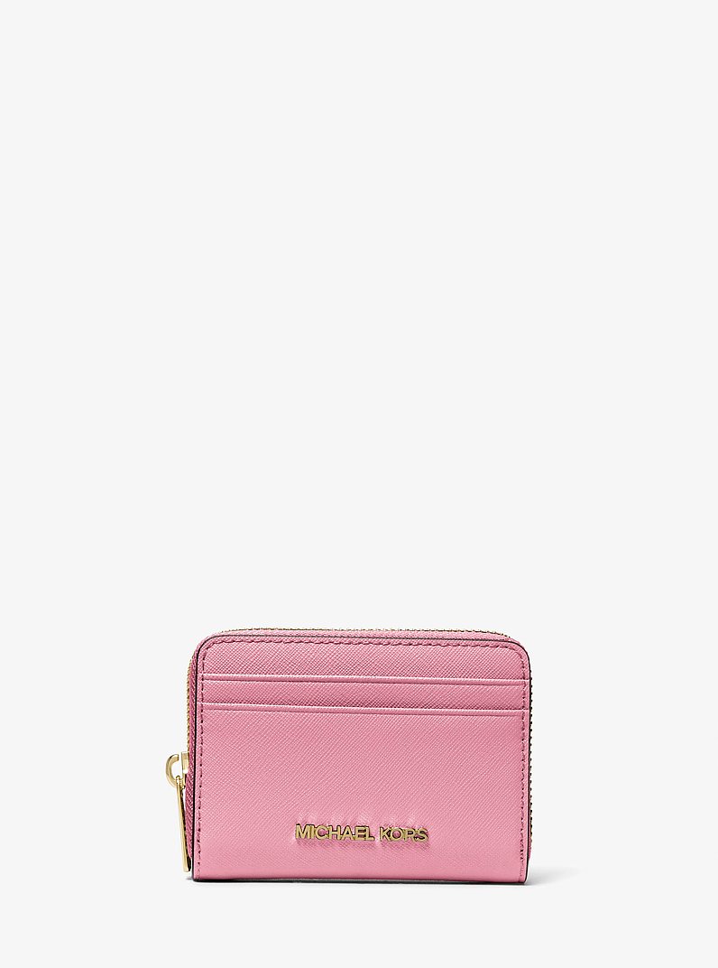 Jet Set Travel Medium Saffiano Leather Wallet in CARNATION | Michael Kors