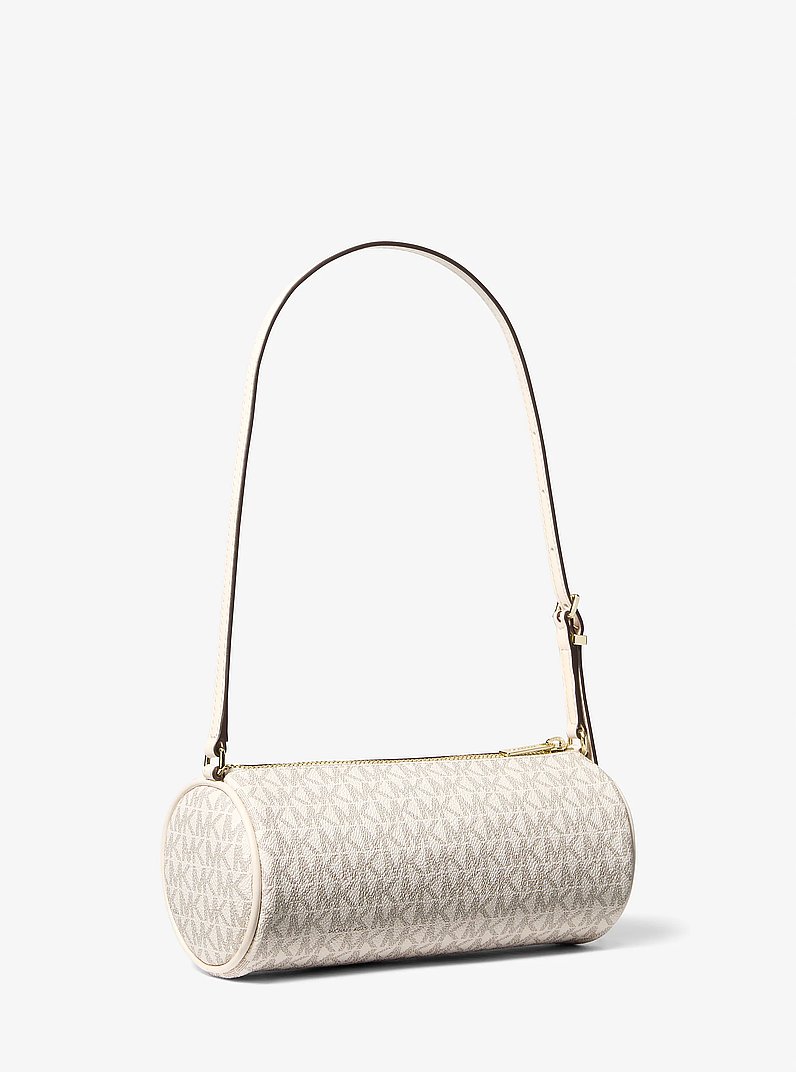 Ashton Small Signature Logo Barrel Pochette in LT CRM MULTI | Michael Kors
