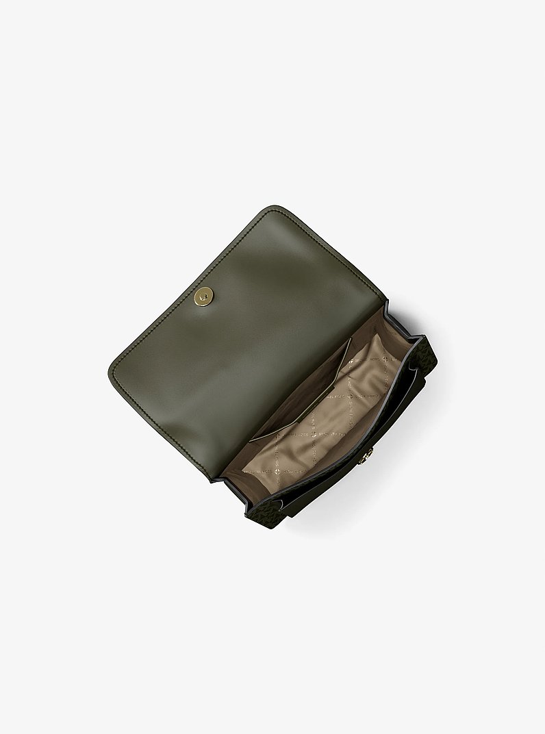 Claire Small Signature Logo Crossbody Bag in IVY | Michael Kors