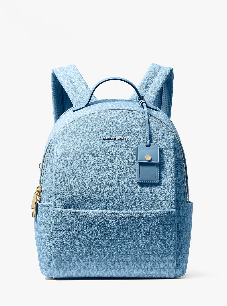Sable Medium Signature Logo Backpack in CHAMBRAY | Michael Kors