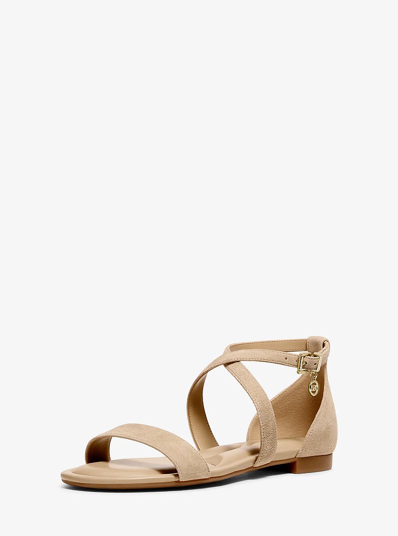 Alexa Flex Suede Sandal in KHAKI | Michael Kors