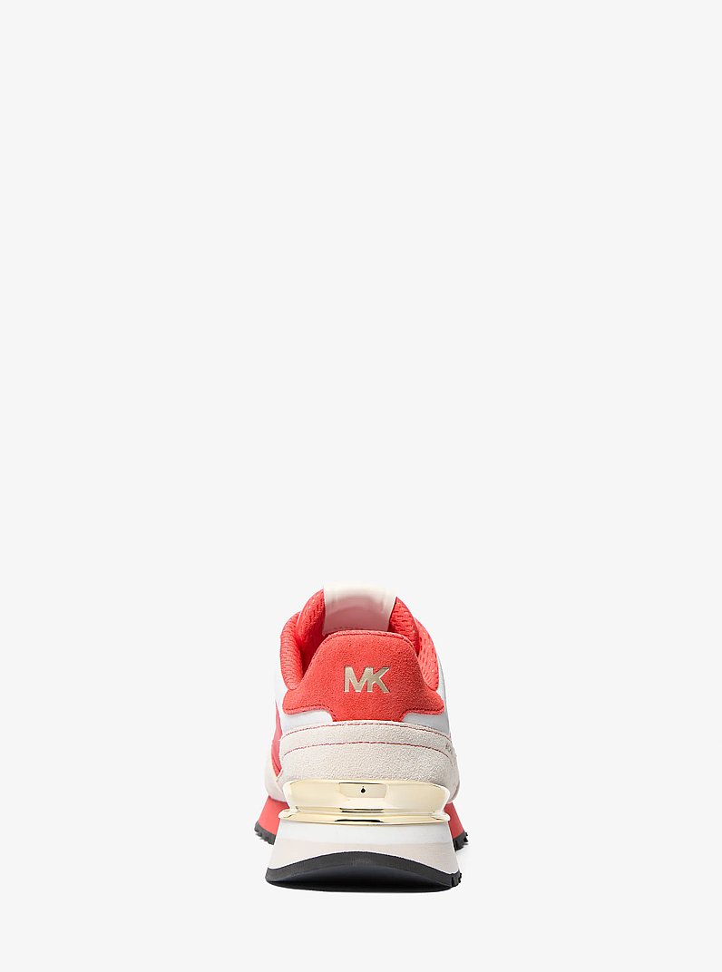 Nova Leather and Nylon Trainer in BURNT SIENNA | Michael Kors