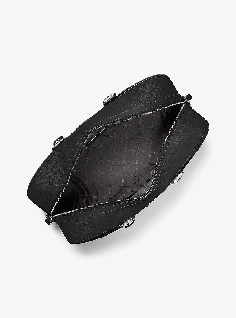 Hudson Pebbled Leather Travel Bag in BLACK | Michael Kors